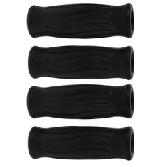 4Pcs Replacement Tpr Padded Hand Grips for Walking Canes Black Durable Covers