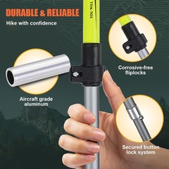 2X Outdoor Trekking Poles Quick Lock Ultralight Aluminum Hiking Walking Sticks
