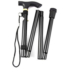 Aluminium Alloy Folding Cane Portable Hand Walking Stick Trekking Hiking B2V4