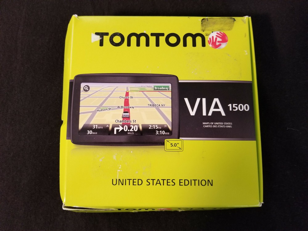 TomTom Via 1500 5″ Portable GPS: United States Edition – Complete Never Used