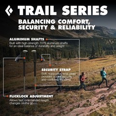Lightweight Aluminum Trail Trekking Poles – Adjustable for All-Season Adventures