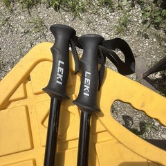 Pair Adjustable Trekking Poles Black Blue Foam Grip Wrist Straps