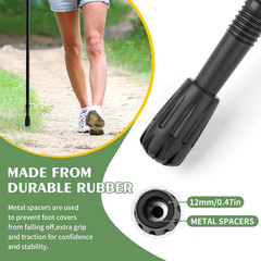 Durable Replacement Rubber Tips for Trekking Poles – Universal Anti-Slip Hiking