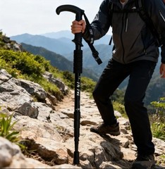 Trekking Pole Hiking Walking Stick Anti-shock Adjustable, Buy 2 And Save More
