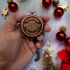 To My Son Premium Quality Compass for Men Birthday & Baptism Gift for Kids Boy.