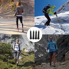 4 PCS Trekking Pole Universal Carbide Tip Carbon Tungsten Steel Hiking Stick
