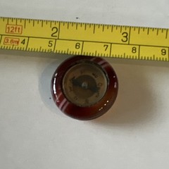 Small Round Brown White Collectible compass vintage
