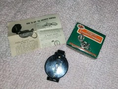 Vintage W.F.S Engineers’ Lensatic Compass For Scouts Plastic Case