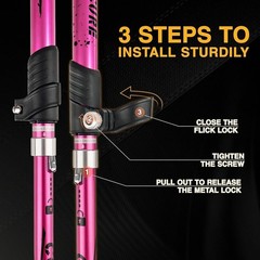 Telescopic Tri-fold Trekking Poles Adjustable Aluminum EVA Grip Hiking Tools New