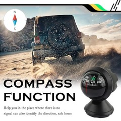 Compass for Car with Bottom Stick Car Compass Ball,Adjustible and Night Vision