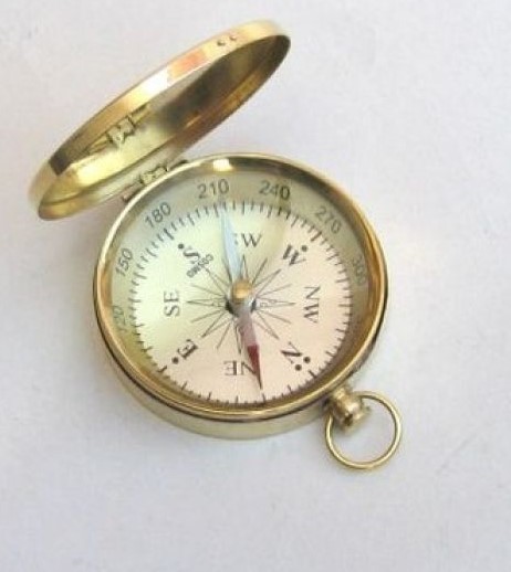 3″ BRASS COMPASS WITH COVER – POCKET COMPASS – SCOUT- HIKING – CAMPING