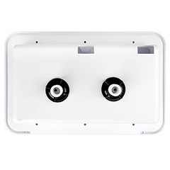 RV Exterior Shower Box Kit with Lock for Outside, Outdoor Non-Metallic RV white