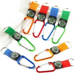 Colorful Carabiner Compass Keychain Clips – 36 Pcs Kids Toys, Outdoor Adventure