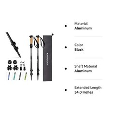 Walking Stick – Adjustable Hiking Poles 7075 Aluminum Trekking Poles with Qui…