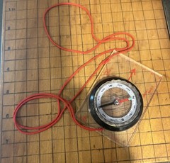 Clear VINTAGE Map Reading Compass Well Made In TAIWAN Hiking, Engineering Scouts