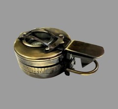 Antique Two Ton Military Compass~Pocket Compass Marine Ship Instrument Handmade