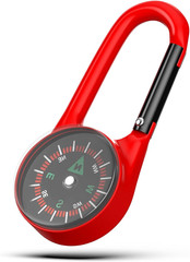 Carabiner Clip on Compass Keychain, Mini Pocket Compass for Hiking, Camping, Fis