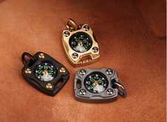 MecArmy CMP2, Brass, EDC Compass, With Fluorescence Glow and Beaded Chain used