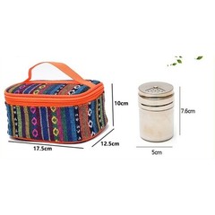 Stainless Steel 6-Pack Spice Bottles for Outdoor Cooking and Travel Use