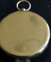 Chrome Pocket Compass Marked Germany 2″ Plastic Cover. SEE***