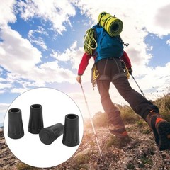4pcs Trekking Pole Tip Protectors Durable Rubber Anti Skid For Hiking Accessorie