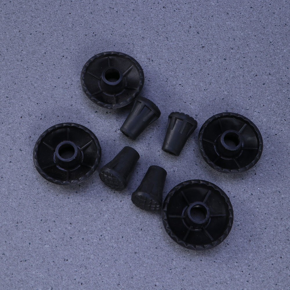 4 Pairs Rubber Replacement Tips for Hiking Poles Heavy Duty Walking Covers