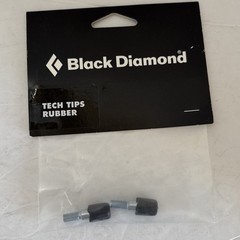 Black Diamond NEW Black Rubber Tech Tips, 2ct, Quiet & Non-scratching Traction!