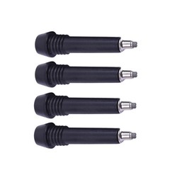 4Pcs Durable Tungsten Steel Climbing Rod Tips Hiking Gear Stick Tips Black