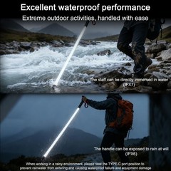 LED Glow Trekking Pole, Waterproof Hiking Stick with Light – 1 Pack