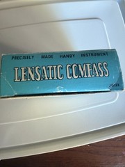 Black Engineer Pocket Lensatic Compass In A Box , Made In Japan
