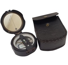 100% Working Brass Brunton Pocket Vintage Compass With Leather Case.