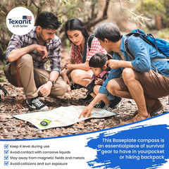 Orienteering Compass, Hiking Survival Compas, Compasses Kids for Magnetic Campin