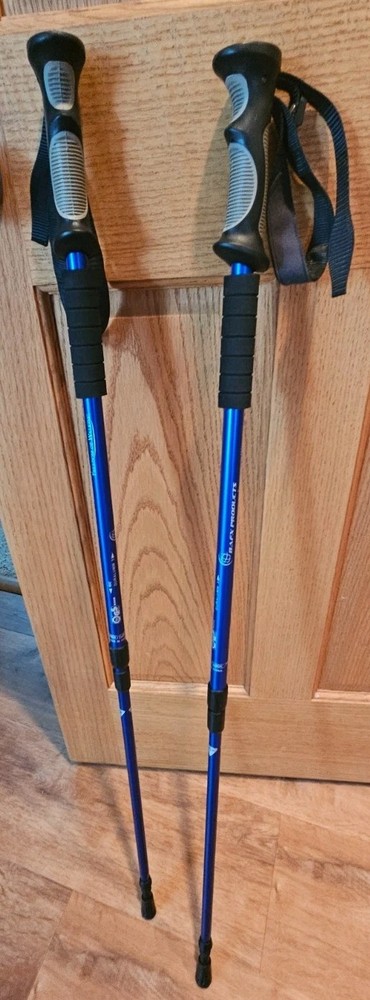 1 Pair (2 Poles) Anti Shock, Adjustable, Collapsible Hiking Poles