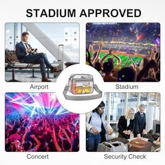 Clear Bag for Stadium Events Clear Sports Fan Handbags Purses with Medium Grey