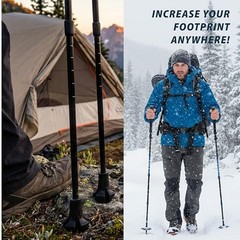 Trekking Pole Tips and Snow Baskets Kit (8-Piece Set) – 4 Heavy Duty 10mm