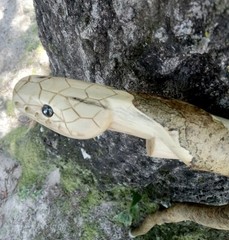 Handmade Snake/Python Cane Solid One Piece Walking Stick