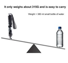 Portable Folding Trekking Pole Alpenstock Adjustable Height Lightweight Hiking W
