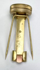 Vintage Brass Tru Nord Compensated Compass, Locking PinClip Brainerd. Free Ship