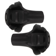2Pcs Crutch Accessories Black Trekking Pole Tips Replacement Walking Stick Feet