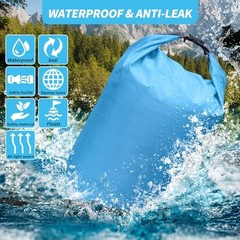 Dry Bag Set, Waterproof Small Lightweight Dry Bags for Paddle 20L 2Pack Blue