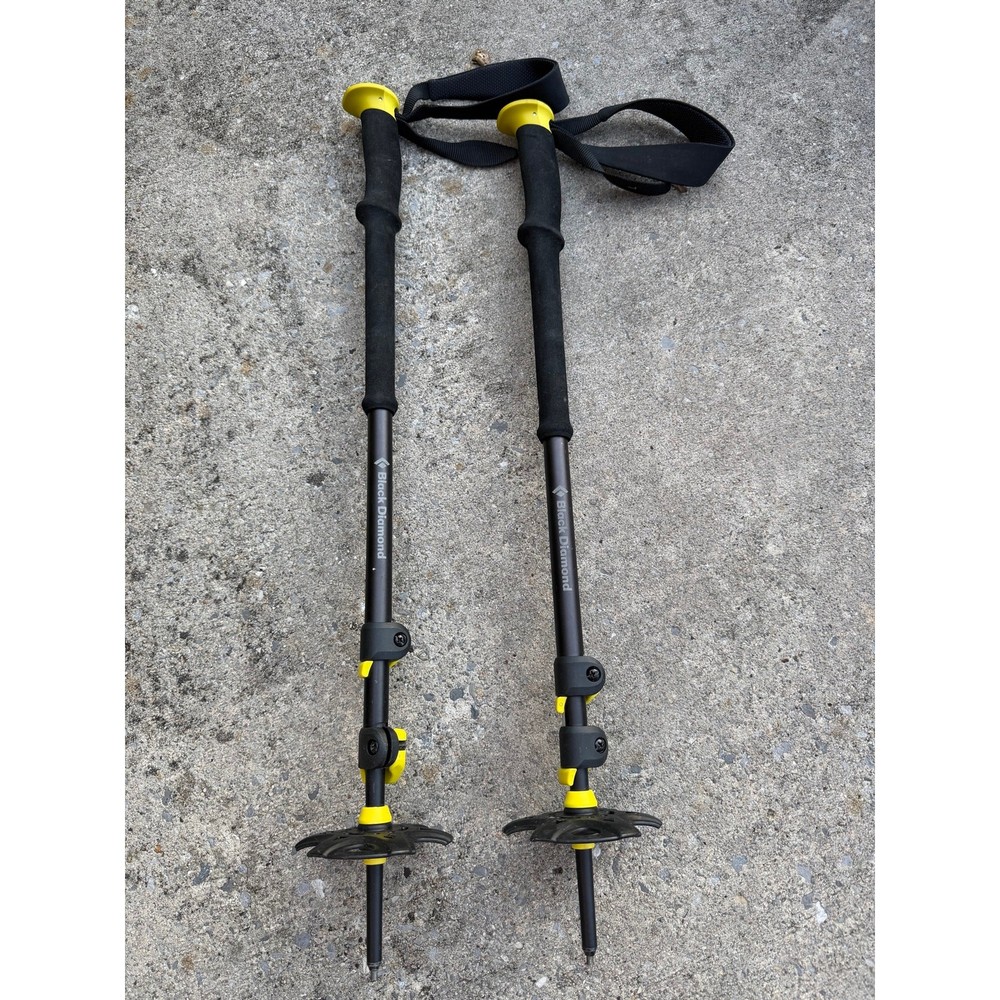 Black Diamond Adjustable Aluminum Trekking Hiking Poles Pair Trail Walking Poles