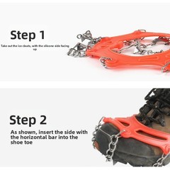 Easy to Attach 11 Tooth Stainless Steel Ice Cleats for Outdoor Traction in Snow