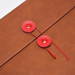PU Leather File Folder Document Holder Filing Envelope Project File A4 Brown