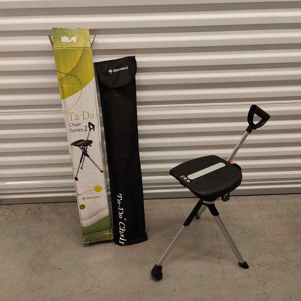 STEP2GOLD Ta-Da Chair Series 2, Portable Trekking Hiking Pole in Black, 34″