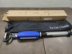 STEP2GOLD Ta-Da Chair Series 2 Portable Trekking Hiking Pole – 34.2″ Blue