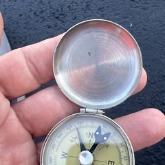 Vintage PIC Brass Compass – With Lock and Direction Arrow – Made in Germany