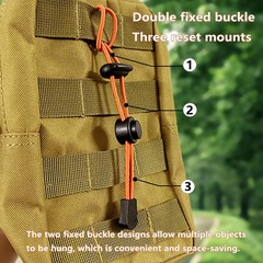 6-Pack Elastic Rope Fasteners – Backpack Accessories for Organizing Gear, Trekki