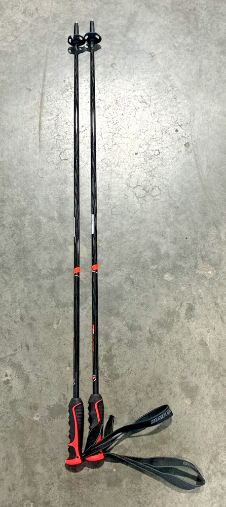 Komperdell Booster Speed Carbon Trekking Pole Pair – Black And Red – 110cm (NOS)