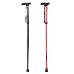 US Folding Handle Cane Adjustable Aluminum Stick Hiking Walking Trekking Travel