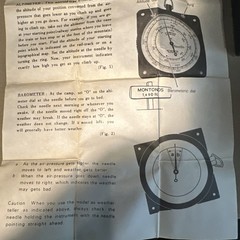 Edge Mark Altimeter Barometer Vintage Japan Hiking With Original Case & Papers